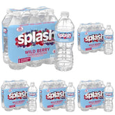 Splash Blast Water, Wild Berry, 16.9 Fl Oz | 30 Pack | Plastic Bottle