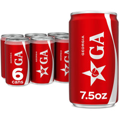 Coca-Cola Soda Soft Drink Fridge Pack Mini Cans, 7.5 fl oz, 10 Pack