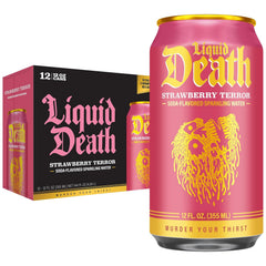 Liquid Death Soda-Flavored Sparkling Water - Severed Lime (Classic Lime Soda), Less Sugar*, Huge Flavor, No Artificial Sweeteners, King Size 19.2 Fl Oz (Pack of 12)