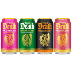 Liquid Death Soda-Flavored Sparkling Water - Severed Lime (Classic Lime Soda), Less Sugar*, Huge Flavor, No Artificial Sweeteners, King Size 19.2 Fl Oz (Pack of 12)