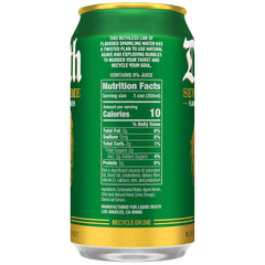 Liquid Death Soda-Flavored Sparkling Water - Severed Lime (Classic Lime Soda), Less Sugar*, Huge Flavor, No Artificial Sweeteners, King Size 19.2 Fl Oz (Pack of 12)