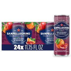 Sanpellegrino Italian Sparkling Drink Aranciata Rossa, Sparkling Orange and Blood Orange Beverage, 11.15 Fl Oz (Pack of 24)