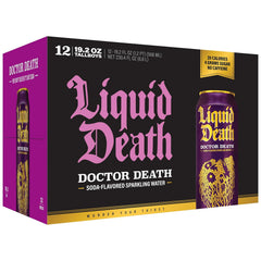 Liquid Death Soda-Flavored Sparkling Water - Severed Lime (Classic Lime Soda), Less Sugar*, Huge Flavor, No Artificial Sweeteners, King Size 19.2 Fl Oz (Pack of 12)