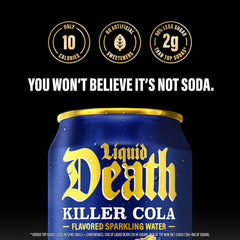 Liquid Death Soda-Flavored Sparkling Water - Severed Lime (Classic Lime Soda), Less Sugar*, Huge Flavor, No Artificial Sweeteners, King Size 19.2 Fl Oz (Pack of 12)