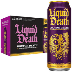 Liquid Death Soda-Flavored Sparkling Water - Severed Lime (Classic Lime Soda), Less Sugar*, Huge Flavor, No Artificial Sweeteners, King Size 19.2 Fl Oz (Pack of 12)