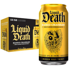 Liquid Death Soda-Flavored Sparkling Water - Severed Lime (Classic Lime Soda), Less Sugar*, Huge Flavor, No Artificial Sweeteners, King Size 19.2 Fl Oz (Pack of 12)