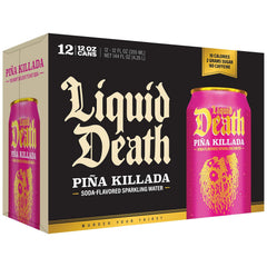 Liquid Death Soda-Flavored Sparkling Water - Severed Lime (Classic Lime Soda), Less Sugar*, Huge Flavor, No Artificial Sweeteners, King Size 19.2 Fl Oz (Pack of 12)