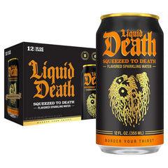 Liquid Death Soda-Flavored Sparkling Water - Severed Lime (Classic Lime Soda), Less Sugar*, Huge Flavor, No Artificial Sweeteners, King Size 19.2 Fl Oz (Pack of 12)