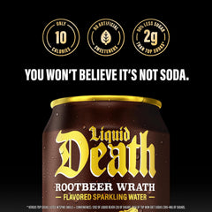 Liquid Death Soda-Flavored Sparkling Water - Severed Lime (Classic Lime Soda), Less Sugar*, Huge Flavor, No Artificial Sweeteners, King Size 19.2 Fl Oz (Pack of 12)