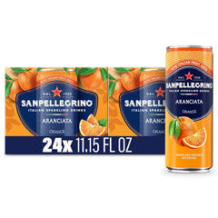 Sanpellegrino Italian Sparkling Drink Aranciata Rossa, Sparkling Orange and Blood Orange Beverage, 11.15 Fl Oz (Pack of 24)