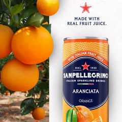 Sanpellegrino Italian Sparkling Drink Aranciata Rossa, Sparkling Orange and Blood Orange Beverage, 11.15 Fl Oz (Pack of 24)