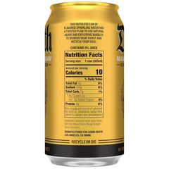 Liquid Death Soda-Flavored Sparkling Water - Severed Lime (Classic Lime Soda), Less Sugar*, Huge Flavor, No Artificial Sweeteners, King Size 19.2 Fl Oz (Pack of 12)
