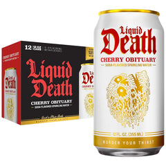 Liquid Death Soda-Flavored Sparkling Water - Severed Lime (Classic Lime Soda), Less Sugar*, Huge Flavor, No Artificial Sweeteners, King Size 19.2 Fl Oz (Pack of 12)