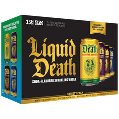 Liquid Death Soda-Flavored Sparkling Water - Severed Lime (Classic Lime Soda), Less Sugar*, Huge Flavor, No Artificial Sweeteners, King Size 19.2 Fl Oz (Pack of 12)