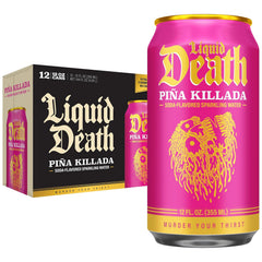 Liquid Death Soda-Flavored Sparkling Water - Severed Lime (Classic Lime Soda), Less Sugar*, Huge Flavor, No Artificial Sweeteners, King Size 19.2 Fl Oz (Pack of 12)
