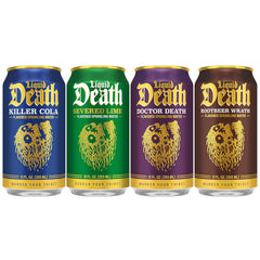 Liquid Death Soda-Flavored Sparkling Water - Severed Lime (Classic Lime Soda), Less Sugar*, Huge Flavor, No Artificial Sweeteners, King Size 19.2 Fl Oz (Pack of 12)
