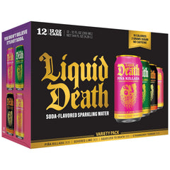 Liquid Death Soda-Flavored Sparkling Water - Severed Lime (Classic Lime Soda), Less Sugar*, Huge Flavor, No Artificial Sweeteners, King Size 19.2 Fl Oz (Pack of 12)