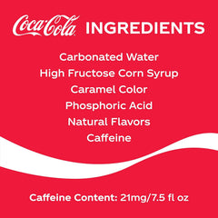 Coca-Cola Soda Soft Drink Fridge Pack Mini Cans, 7.5 fl oz, 10 Pack